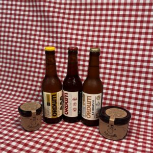 Cesta Asturcilla con cerveza